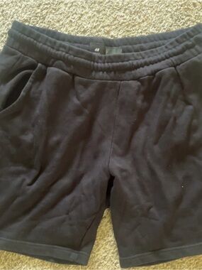H&M Black THICK COTTON Sweat Shorts